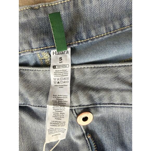 Halara Flex™ Denim Low Rise Wide Leg Washed Casual Jeans size S Tall - Picture 9 of 9